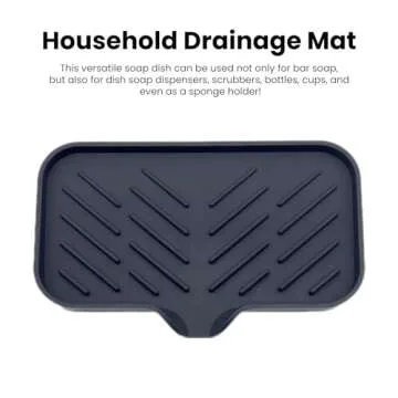 Premium Silicone Drain Mat for Kitchen and Bathroom Organization