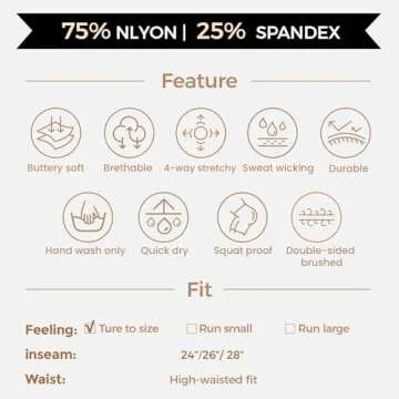 Aoxjox Workout Leggings for Women Tummy Control Athletic Gym Running Vanity V Waist Hidden Scrunch Yoga Pants 28" (Fudge Coffee, Large)