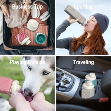 BEAUTAIL 610ml Collapsible Water Bottle for Travel and Outdoor