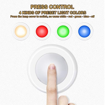 SIXDEFLY Color Changing LED Puck Light 12 Pack