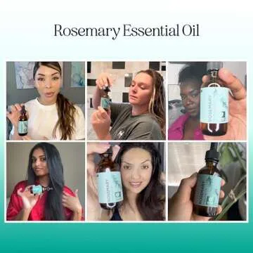 Pure Rosemary Oil for Hair Care - Volumizing Aromatherapy Rosemary Essential Oil for Diffuser Plus Hair Skin and Nail Care - Nourishing Rosemary Hair Oil for Enhanced Shine and Dry Scalp Care (2oz)