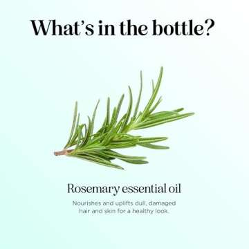 Pure Rosemary Oil for Hair Care - Volumizing Aromatherapy Rosemary Essential Oil for Diffuser Plus Hair Skin and Nail Care - Nourishing Rosemary Hair Oil for Enhanced Shine and Dry Scalp Care (2oz)
