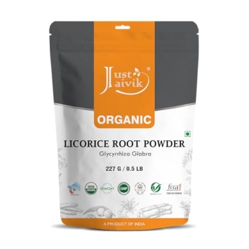 Just Jaivik 100% Organic Licorice Root Powder - 227 gm | Natural Digestive & Respiratory Support | U...