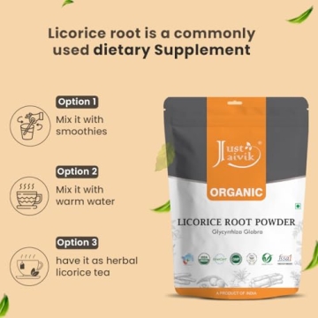 Just Jaivik Organic Licorice Root Powder for Wellness