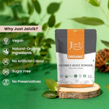 Just Jaivik Organic Licorice Root Powder for Wellness