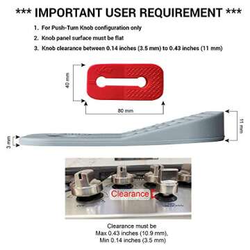 Vadiff Gas Stove Knob Locks for Toddlers & Pets - Easy Install