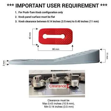 Vadiff Gas Stove Knob Locks for Toddlers & Pets - Easy Install