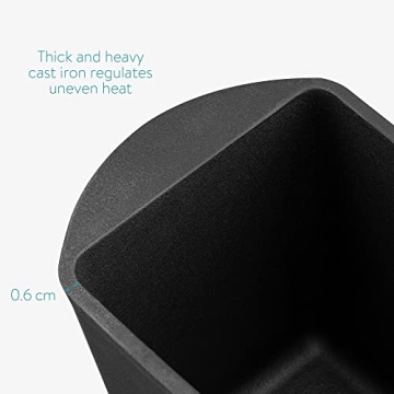 Navaris Cast Iron Bread Pan - Perfect Homemade Loaves