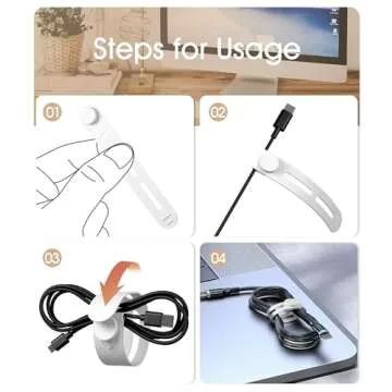 20Pcs Reusable Silicone Cable Ties for Easy Organization