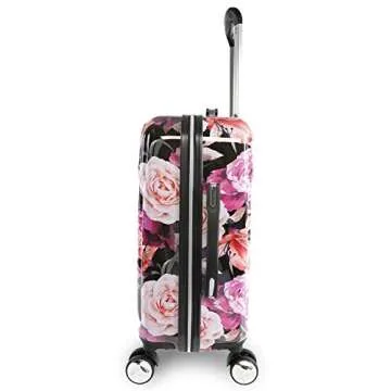 BEBE Marie Hardside 21" Spinner Luggage - Black Floral