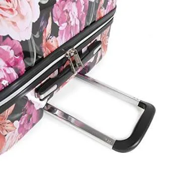 BEBE Marie Hardside 21" Spinner Luggage - Black Floral