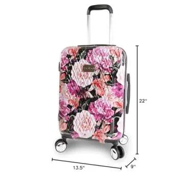 BEBE Marie Hardside 21" Spinner Luggage - Black Floral