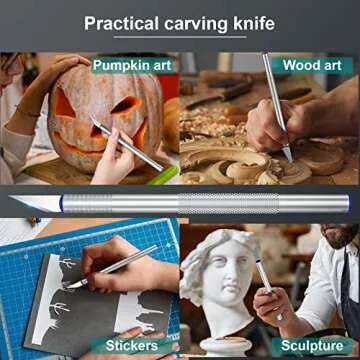 16 Piece Precision Craft Hobby Knife Kit for Artists and Crafters
