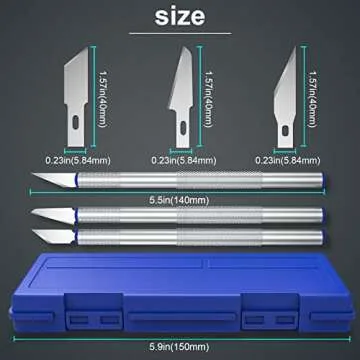 16 Piece Precision Craft Hobby Knife Kit for Artists and Crafters