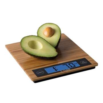 Taylor 382821 Digital Kitchen Scale, 11 Lb, Bamboo