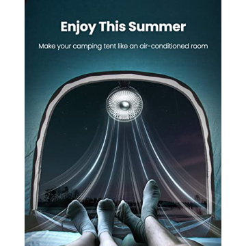 Gaiatop Baby Stroller Fan with 4000mAh Battery and Light