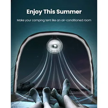 Gaiatop Baby Stroller Fan with 4000mAh Battery and Light