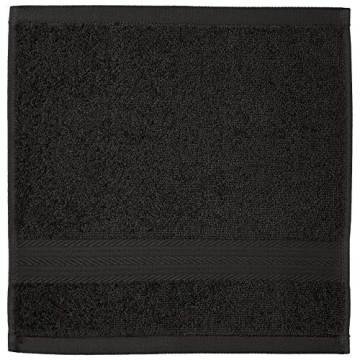 Amazon Basics Soft Cotton Washcloths Set 12-Pack Black