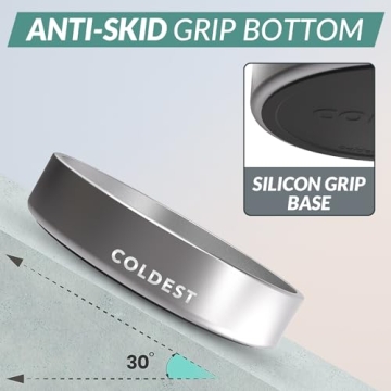 Coldest Dog Bowl - Non-Slip Heavy Duty Insulated Stainless Steel Pet Bowl for Dogs & Cats - 21 oz