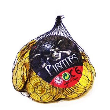 TCOTBE 100 Plastic Pirate Gold Coins for Parties