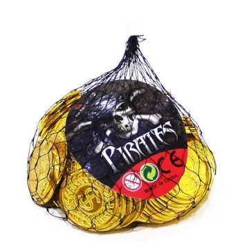 TCOTBE 100 Plastic Pirate Gold Coins for Parties