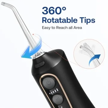 Bitvae Portable Water Dental Flosser with 6 Tips