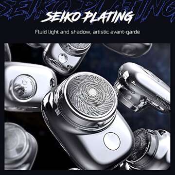 Mini-Shave Portable Electric Shaver, 2023 Upgrade Travel Electric Razor Pocket Size Washable Electric Razor, Rechargeable Mini Razor Electric Mini Travel Shaver for Men Shaving Face Beard (White)