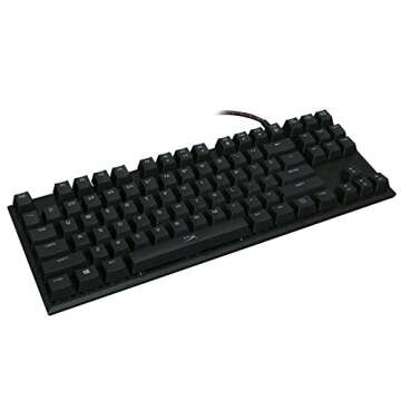 HyperX USB Alloy FPS Pro - Tenkeyless Mechanical Gaming Keyboard - 87-Key, Ultra-Compact Form Factor - Linear & Quiet - Cherry MX Red - Red LED Backlit (HX-KB4RD1-US/R1)