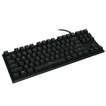 HyperX USB Alloy FPS Pro - Tenkeyless Mechanical Gaming Keyboard - 87-Key, Ultra-Compact Form Factor - Linear & Quiet - Cherry MX Red - Red LED Backlit (HX-KB4RD1-US/R1)