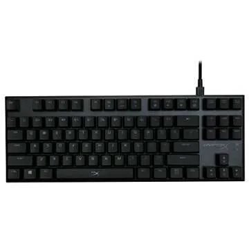 HyperX USB Alloy FPS Pro - Tenkeyless Mechanical Gaming Keyboard - 87-Key, Ultra-Compact Form Factor - Linear & Quiet - Cherry MX Red - Red LED Backlit (HX-KB4RD1-US/R1)