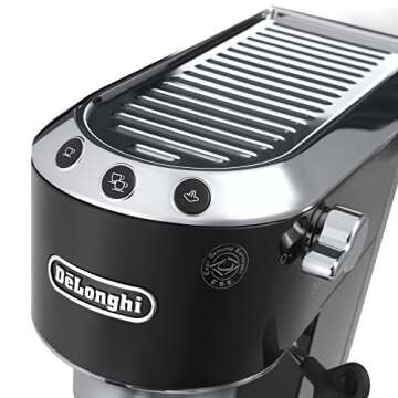 De'Longhi Dedica 5-Bar Pump Espresso Machine, 35 Ounces, Black