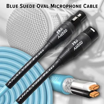 Analysis Plus Blue Suede Oval Microphone Cable 10ft
