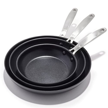 OXO 3 Piece Frying Pan Skillet Set Nonstick and Oven Safe