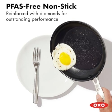 OXO 3 Piece Frying Pan Skillet Set Nonstick and Oven Safe