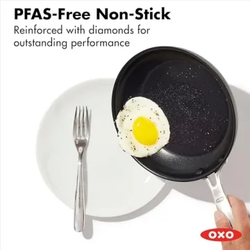 OXO 3 Piece Frying Pan Skillet Set Nonstick and Oven Safe