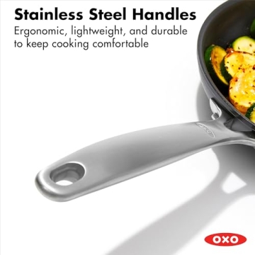 OXO 3 Piece Frying Pan Skillet Set Nonstick and Oven Safe