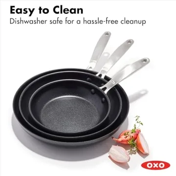 OXO 3 Piece Frying Pan Skillet Set Nonstick and Oven Safe