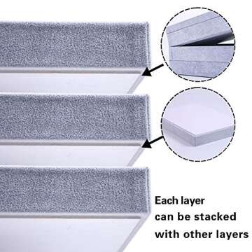 Coward Velvet Stackable Jewelry Organizer For Drawer Jewelry Tray Storage Ring Box Necklace Earring Organizer Bracelet Display Holder,Set of 3(ring+earring+necklace) … …