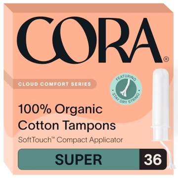 Cora Organic Super Absorbency Tampons - Safe & Eco-Friendly