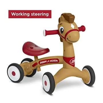 Radio Flyer Lil' Racers: Percy The Pony Ride on Toy, for Ages 1-3,Red