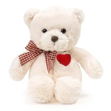 Riuhot Small Teddy Bear with Heart - Cute Plush Toy for Every Occasion