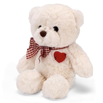Riuhot Cute Teddy Bear with Heart Plush for Gifts