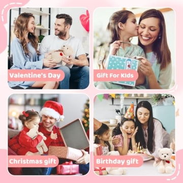 Riuhot Cute Teddy Bear with Heart Plush for Gifts