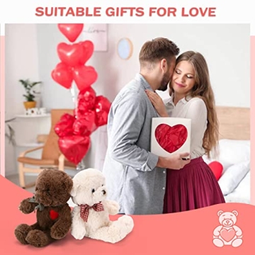 Riuhot Cute Teddy Bear with Heart Plush for Gifts