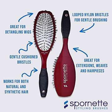 Spornette Super Looper Wig Brush Set – Detangle With Ease