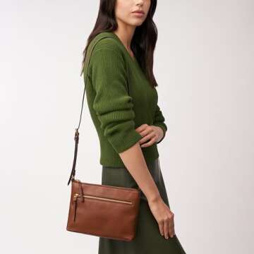 Elegant Fossil Fiona Leather Crossbody Purse for Women
