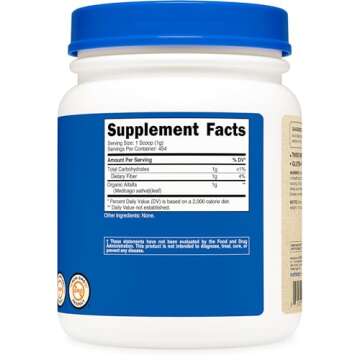 Nutricost Organic Alfalfa Powder 1LB - USDA Certified 100% Organic, Vegetarian, Non-GMO, Gluten Free