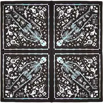 Spooky Central 50 Pack Skeleton Coffin Halloween Paper Napkins, Halloween Party Supplies, Disposable, Bulk, 3-Ply Cocktail Napkins for Skull-Themed Parties and Events, Absorbent and Soft (6.5 In)