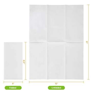 FOCUSLINE 200 Disposable Bathroom Napkins, Linen-Feel Paper Guest Towels, Soft and Absorbent Paper H...