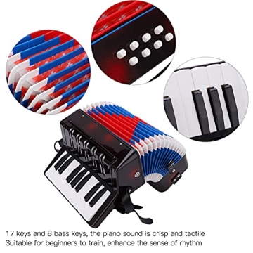 Beginner 17 Key Piano Accordion with 8 Bass Straps